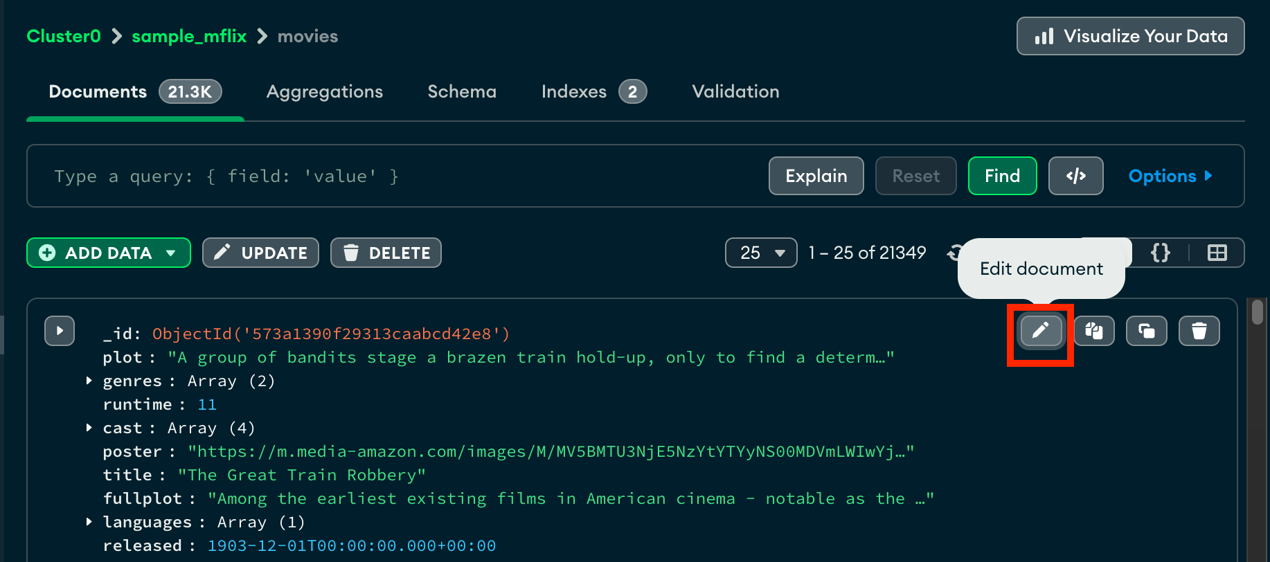 Document Edit Selection
