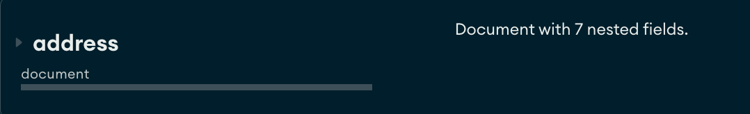 Example of fields with embedded documents or arrays