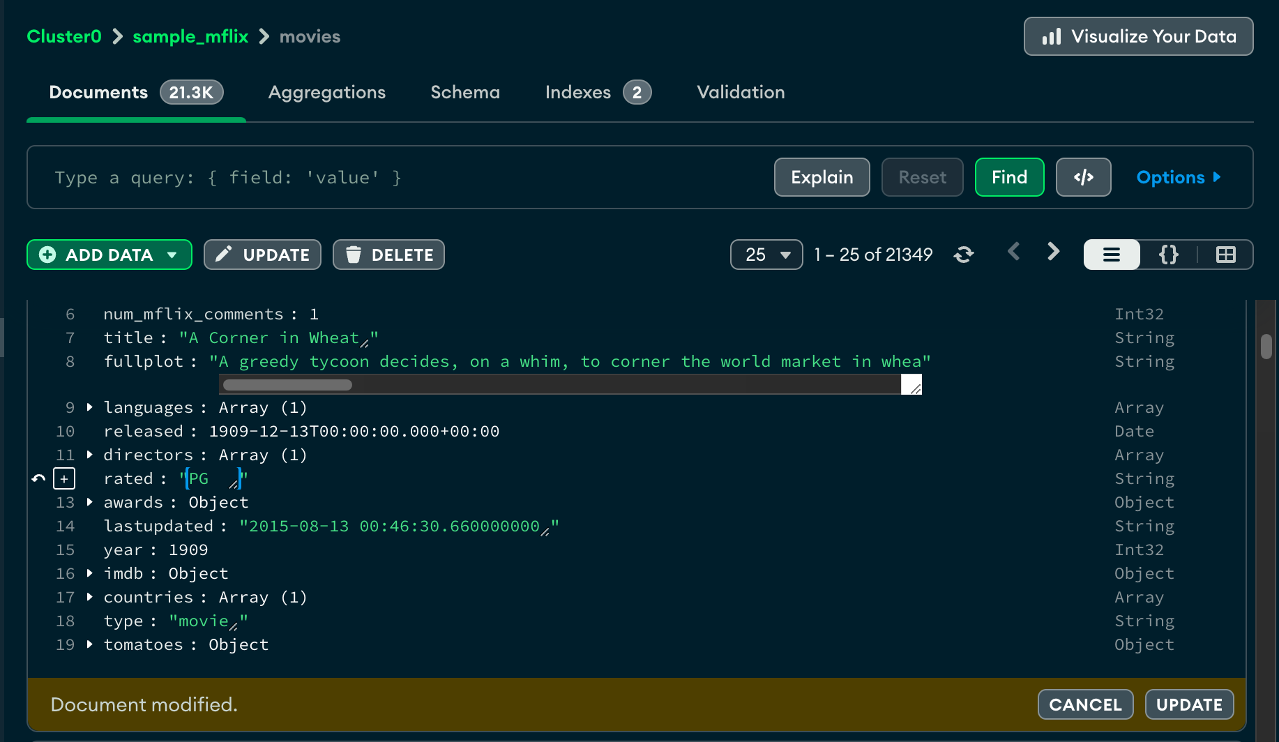 Document Update View